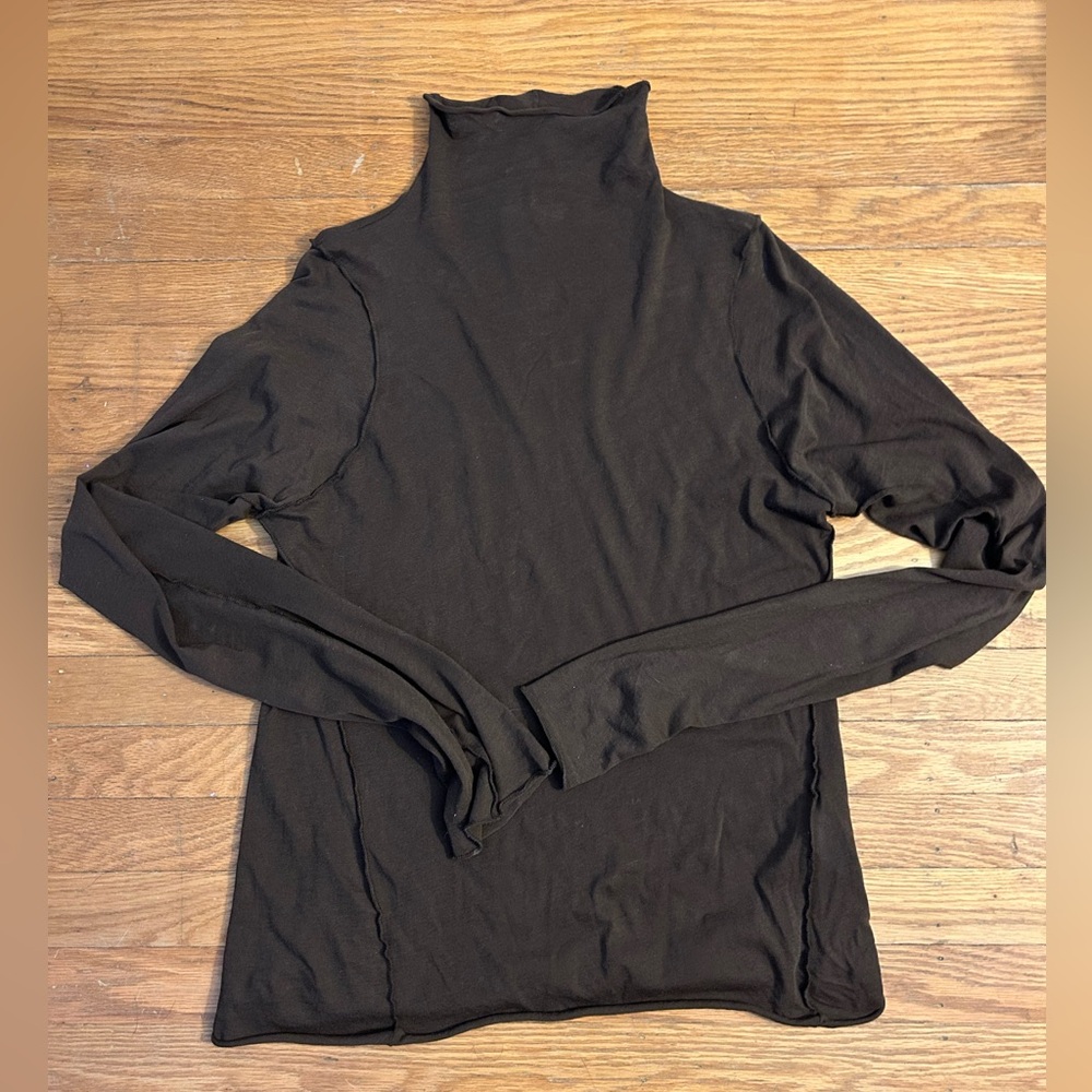 Rag & Bone Gaia Mock Turtleneck, Large Brown